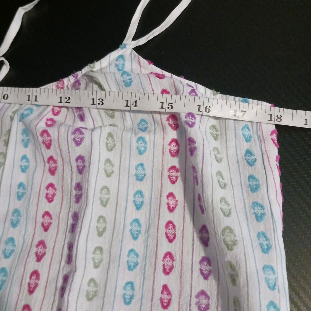 NEW ModCloth Can't Stop Giggling Embroidered Tie-Back Camisole White Dots Size M - Picture 6 of 12
